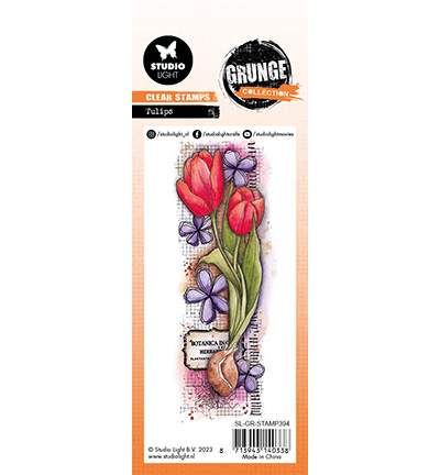 SL-GR-STAMP394 - StudioLight - Tulips Grunge collection nr.394 - Fleurs - Detail 2
