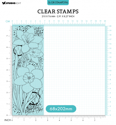 SL-GR-STAMP396 - StudioLight - Daffodil flowers Grunge collection nr.396 - Fleurs - Detail 2