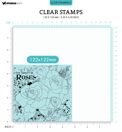 SL-GR-STAMP401 - StudioLight - Roses Grunge collection nr.401 - Fleurs - Detail 2