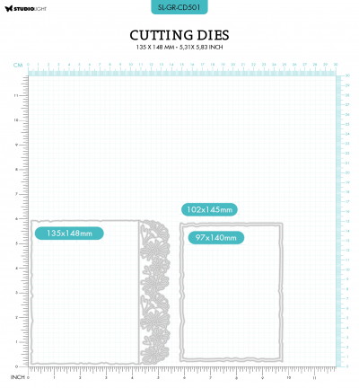 SL-GR-CD501 - StudioLight - Floral card Grunge collection nr.501 - Cardshape - Detail 2