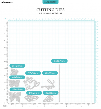 SL-GR-CD502 - StudioLight - Happy butterfly Grunge collection nr.502 - Papillons, insectes - Detail 2