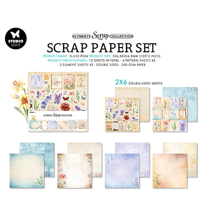 SL-USC-PS24 - StudioLight - Spring grunge Ultimate Scrap Collection nr.24 - Paper Set - Detail 5