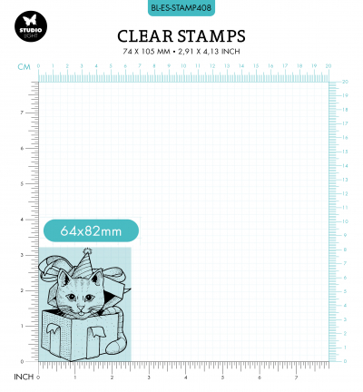 BL-ES-STAMP408 - Laurens van Gurp - Cat in a box Essentials nr.408 - Animaux - Detail 2