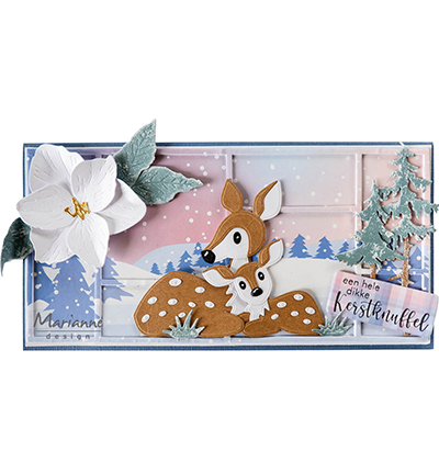 CR1602 - Marianne Design - Pine trees by Marleen - Noël, hiver - Detail 4