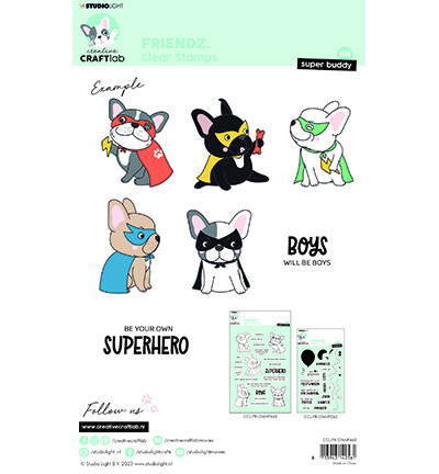 CCL-FR-STAMP468 - CraftLab - Superhero Buddy Friendz nr.468 - Animaux - Detail 1