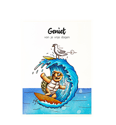 BL-ES-STAMP455 - Laurens van Gurp - Surf dude By Laurens nr.455 - Animaux - Detail 1