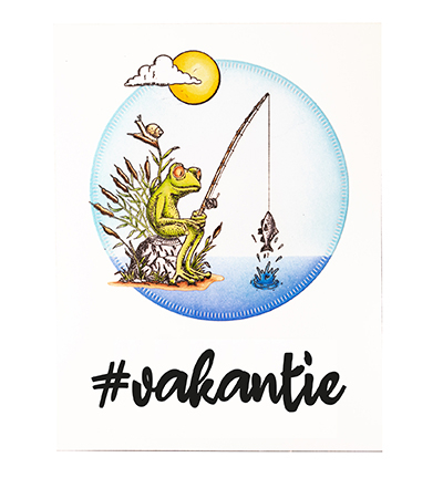 BL-ES-STAMP458 - Laurens van Gurp - Fishing frog By Laurens nr.458 - Animaux - Detail 1