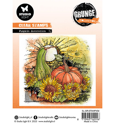 SL-GR-STAMP454 - StudioLight - Pumpkins Grunge collection nr.454 - Automne, Halloween - Detail 1