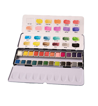 SL-ES-WC02 - StudioLight - Watercolor paint 24 colors Essentials +ABM nr.02 - Essentials +ABM Watercolor - Detail 1