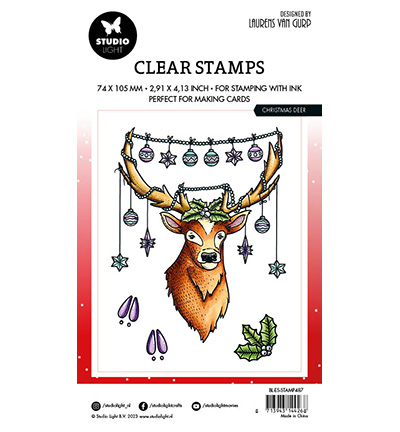 BL-ES-STAMP487 - Laurens van Gurp - Christmas deer By Laurens nr.487 - Noël, hiver - Detail 2