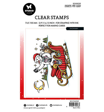 BL-ES-STAMP489 - Laurens van Gurp - Snowman By Laurens nr.489 - Noël, hiver - Detail 2
