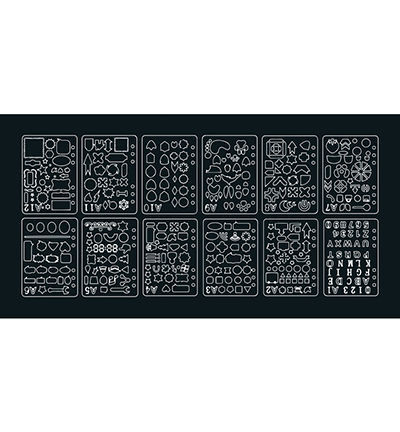 K-5050 - Kangaro - Set de pochoirs - Alphabet, caractères - Detail 2