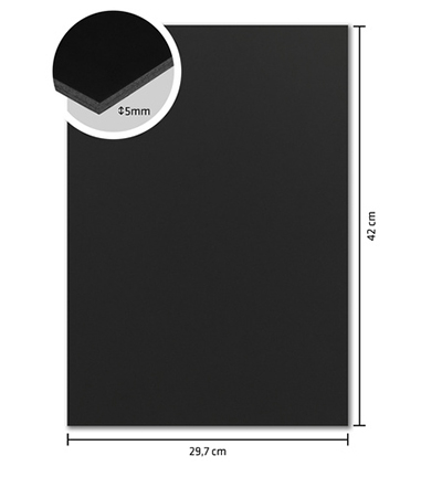 K-0075-103 - Kangaro - Foamboard Zwart A3 - 5mm - Carton mousse - Detail 1