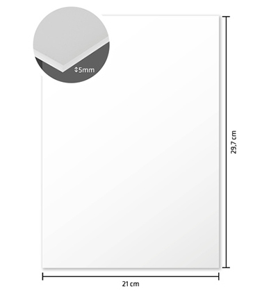 K-0075-004 - Kangaro - Plaque de mousse blanche A4 - 5mm - Carton mousse - Detail 1