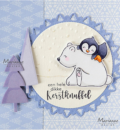 CR1602 - Marianne Design - Pine trees by Marleen - Noël, hiver - Detail 5