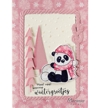 CR1602 - Marianne Design - Pine trees by Marleen - Noël, hiver - Detail 8