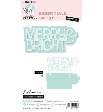 CCL-ES-CD687 - CraftLab - Wordz XL Merry and Bright Essentials nr.687 - Textes - Detail 2