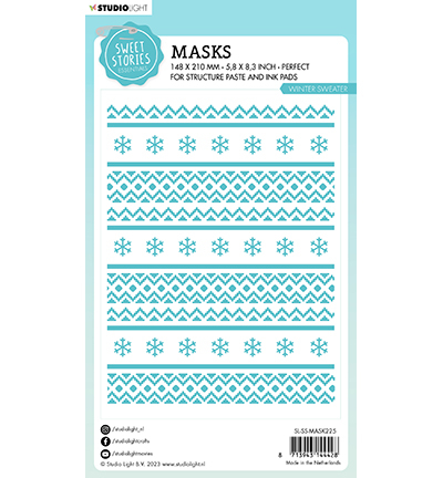 SL-SS-MASK225 - StudioLight - Winter sweater Sweet Stories nr.225 - Noël, hiver - Detail 2