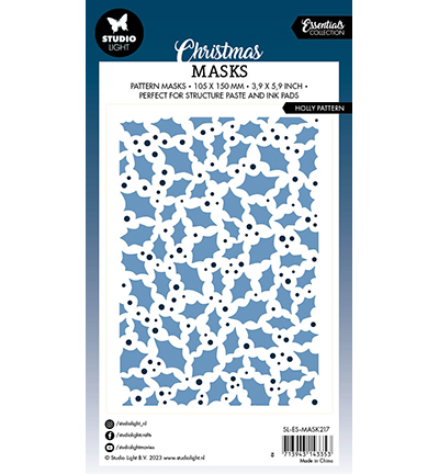 SL-ES-MASK217 - StudioLight - Holly pattern Essentials nr.217 - Noël, hiver - Detail 1