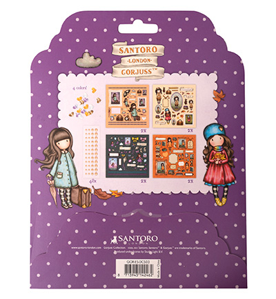 GOR-ES-DCS03 - Gorjuss - Die-cut Sheets 4x2 paper, sequin/pearl Essentials nr.03 - Paper, pearls and ribbon - Detail 1