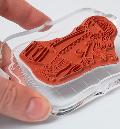 GOR-ES-ASB06 - Gorjuss - Stamping block for collectibles Essentials nr.06 - Acrylic Block - Detail 1