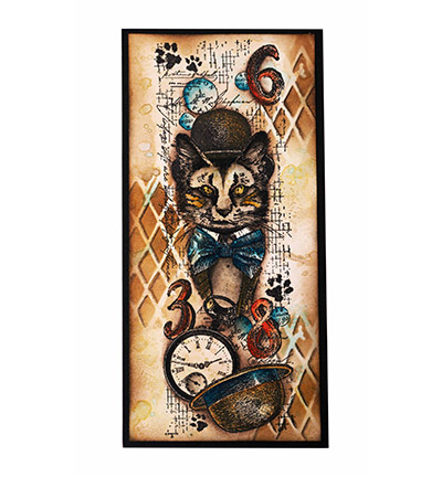 SL-GR-STAMP511 - StudioLight - Cat gentleman Grunge Collection nr.511 - Animaux - Detail 1