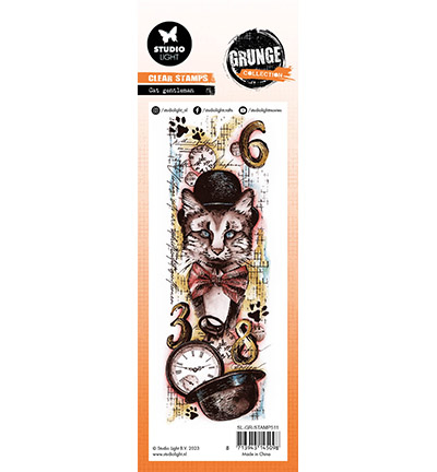 SL-GR-STAMP511 - StudioLight - Cat gentleman Grunge Collection nr.511 - Animaux - Detail 2