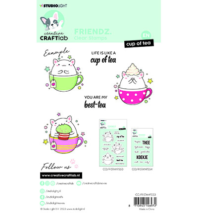 CCL-FR-STAMP553 - CraftLab - Cup of tea Friendz nr.553 - Manger, boire - Detail 1