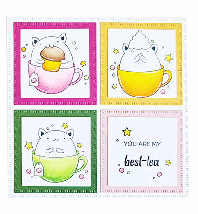 CCL-FR-STAMP553 - CraftLab - Cup of tea Friendz nr.553 - Manger, boire - Detail 2
