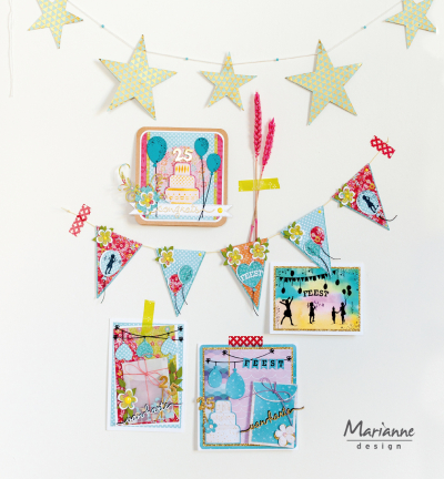LR0626 - Marianne Design - Congrats & Balloon - 25th anniversary - Fête - Detail 3