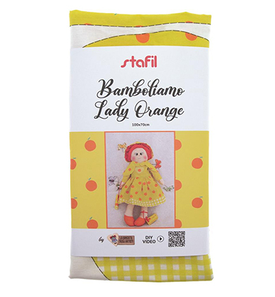 4482-01 - Stafil - Doll Spring, Lady Orange, yellow - Bamboliamo Dolls - Detail 1