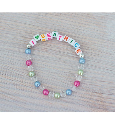 8147-011 - Stafil - Bijoux Letters dice with colors - Alphabet - Detail 1