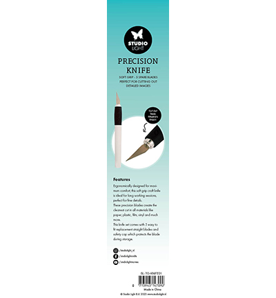 SL-TO-KNIFE01 - StudioLight - Precision Knife soft grip + 5 blades Essentials Tools nr.01 - Cutter - Detail 1