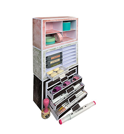 HE-ES-DCB58 - Hazel Eaton - DIY Storage block Drawer units Essentials nr.58 - DIY Storage Block - Detail 1