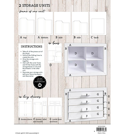 HE-ES-DCB58 - Hazel Eaton - DIY Storage block Drawer units Essentials nr.58 - DIY Storage Block - Detail 2