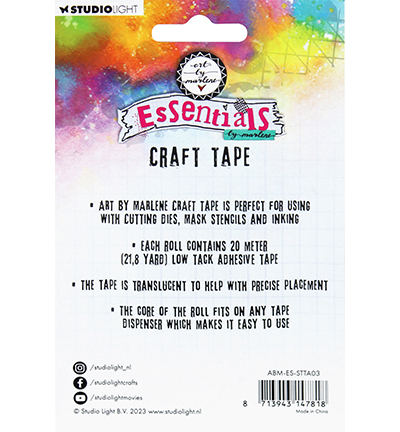 ABM-ES-STTA03 - Art by Marlene - Stencil Tape 10, 15 and 20mm wide Essentials nr.03 - Craft Tape - Detail 1