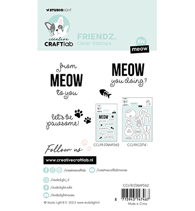 CCL-FR-STAMP562 - CraftLab - Meow Friendz nr.562 - Textes - Detail 2