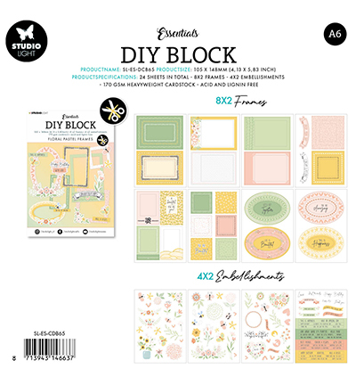 SL-ES-DCB65 - StudioLight - Floral pastel frames Essentials nr.65 - DIY Block - Detail 2