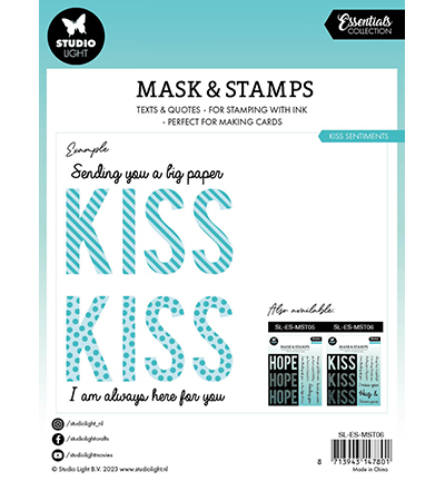 SL-ES-MST06 - StudioLight - Kiss sentiments Essentials nr.06 - Set Stamp and Mask - Detail 1