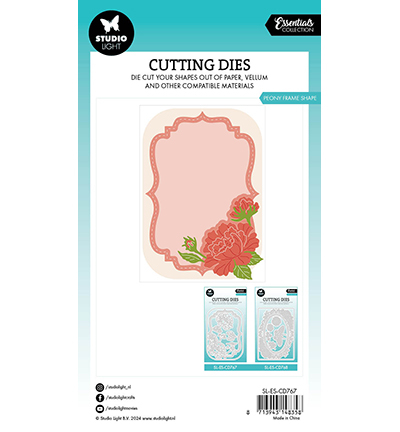 SL-ES-CD767 - StudioLight - Peony frame shape Essentials nr.767 - Cadre / border - Detail 1