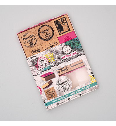 ABM-SI-STAMP595 - Art by Marlene - Wooden Stamp Set Rubber stamps Signature Collection nr.595 - Wooden Stamps - Detail 4