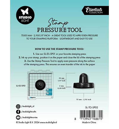 SL-TO-SP02 - StudioLight - Stamp Pressure Tool Tools Black - Outil Ink Blending  - Detail 1