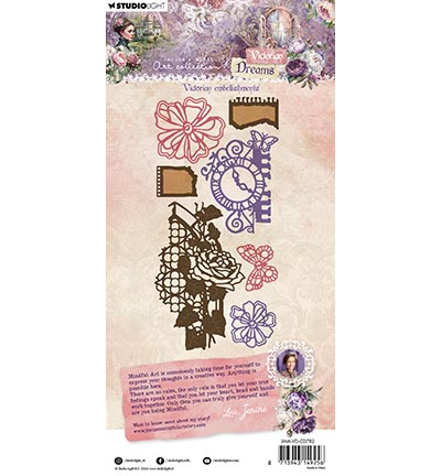 JMA-VD-CD782 - Jenine's - Victorian embellishments Victorian Dreams nr.782 - Fleurs - Detail 1