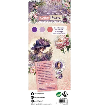 JMA-VD-INKP26 - Jenine's - Ink Pads Peonies (purples and pink) Victorian Dreams nr.26 - Water-reactive Ink - Detail 1