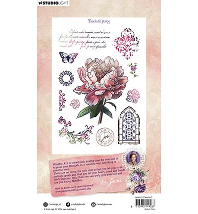 JMA-VD-STAMP610 - Jenine's - Timeless peony Victorian Dreams nr.610 - Ornements - Detail 1