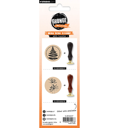 SL-GR-WAX17 - StudioLight - Fern Grunge Collection nr.17 - Wax Stamp with handle - Detail 1