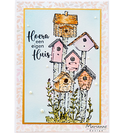 TC0921 - Marianne Design - Tiny's Borders - Birdhouses - Jardin - Detail 1