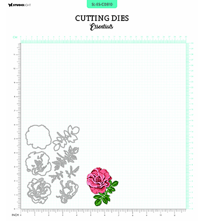 SL-ES-CD810 - StudioLight - Layered - Rose & leaves Essentials nr.810 - Layered Dies - Detail 4