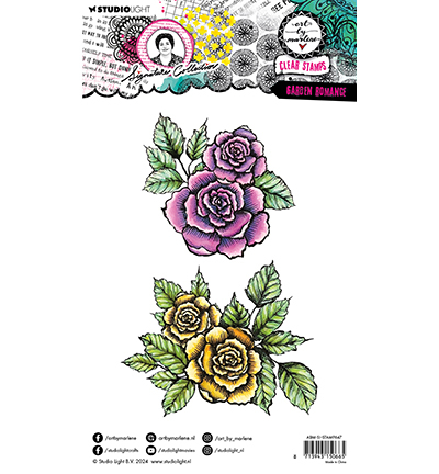 ABM-SI-STAMP647 - Art by Marlene - Garden romance Signature Collection nr.647 - Fleurs - Detail 3