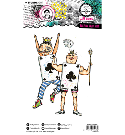 ABM-SI-STAMP648 - Art by Marlene - Playing card men Signature Collection nr.648 - Sport - Detail 2